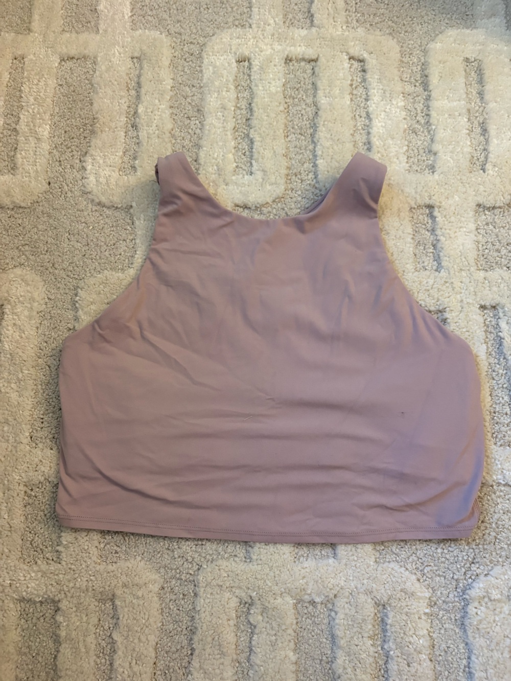 Athleta High-Neck Crop Tank in Dusty Mauve